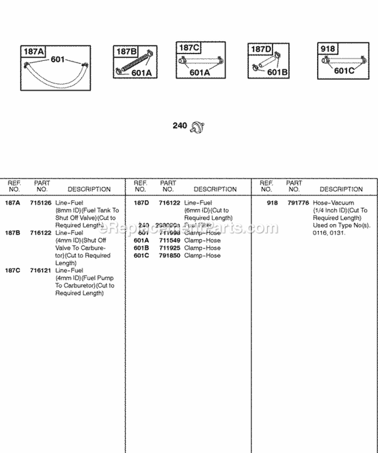 Page Q Diagram and Parts List for 115432-0029-01  Briggs and Stratton Engine